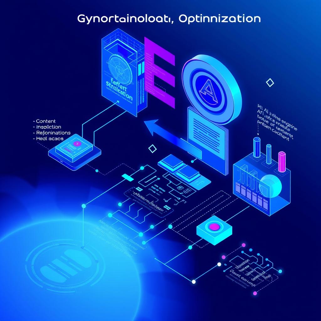 Generative Engine Optimization (GEO) visualization showing content structured for AI citation